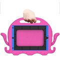 Coque iPad 10.2 2019/2020/2021 Antichoc Portative pour Enfants - Poulpe - Rose Vif