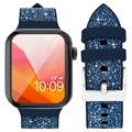 Bracelet Apple Watch 7/SE/6/5/4/3/2/1 Kingxbar Crystal Fabric - 41mm/40mm/38mm - Bleu