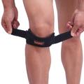 Genouillère avec coussinets en silicone - Ajustable et confortable - Noir