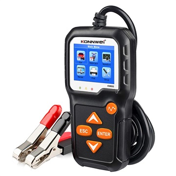 Konnwei KW650 Motorcycle & Car Battery Tester - 6V-12V