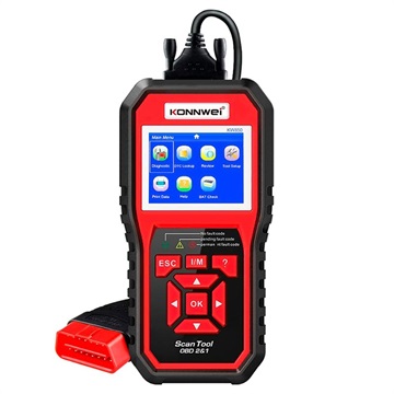 Outil de Diagnostic pour Voiture avec LCD Konnwei KW850 OBD2/EOBD - Rouge