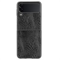 Coque Samsung Galaxy Z Flip3 5G - Série Crocodile - Noire