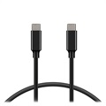 Ksix Double USB-C Ultra Fast Charging Cable 100W - 1m - Black