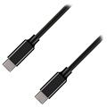 Ksix Double USB-C Ultra Fast Charging Cable 100W - 1m - Black