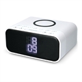 Haut-Parleur Bluetooth Portable avec Réveil LED - Blanc