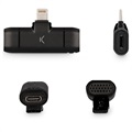 Microphone à Clip Sans Fil Ksix pour iPhone - Lightning - Noir