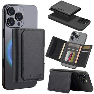 LC.IMEEKE Porte-cartes magnétique avec fonction Kickstand - Noir