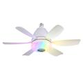 LEC017R Ventilateur de plafond gradable RGB à 3 vitesses avec haut-parleur Bluetooth