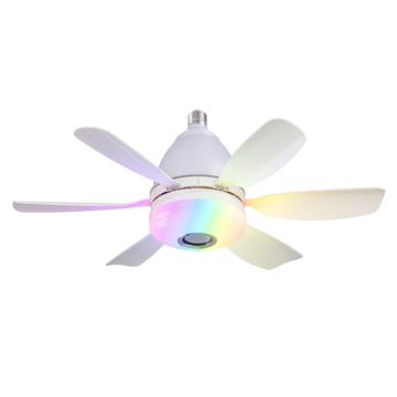LEC017R Ventilateur de plafond gradable RGB à 3 vitesses avec haut-parleur Bluetooth