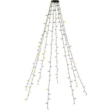 Guirlandes lumineuses LED pour arbres de Noël avec anneau / descente et minuterie - 200 LED