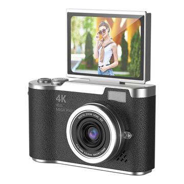 LK007 Appareil photo numérique à écran rabattable avec carte mémoire de 32 Go