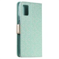 Étui Portefeuille Samsung Galaxy A52 5G, Galaxy A52s Lace Pattern - Vert