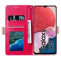 Étui Portefeuille Samsung Galaxy A23 Lace Pattern - Rosa Fuerte