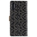 Étui Portefeuille Samsung Galaxy A32 5G/M32 5G Lace Pattern - Noir