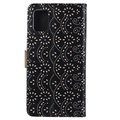 Étui Portefeuille Samsung Galaxy A51 Lace Pattern - Noir
