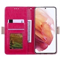 Étui Portefeuille Samsung Galaxy A53 5G Lace Pattern - Rose Vif