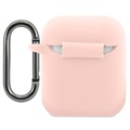 Coque AirPods / AirPods 2 en Silicone Liquide Lacoste - Rose
