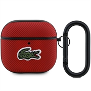 Étui AirPods 4 Lacoste Petit Pique Croc Logo Patch - Rouge