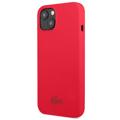 Coque iPhone 13 en Silicone Liquide Lacoste - Rouge