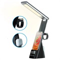 Lampe avec Réveil et Chargeur Sans Fil pour iPhone - Noir