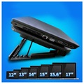 Laptop Cooler / Adjustable Stand with LED Fans N99 - Black