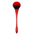 Grand Pinceau à Poudre Galvanisé pour Maquillage - Rouge