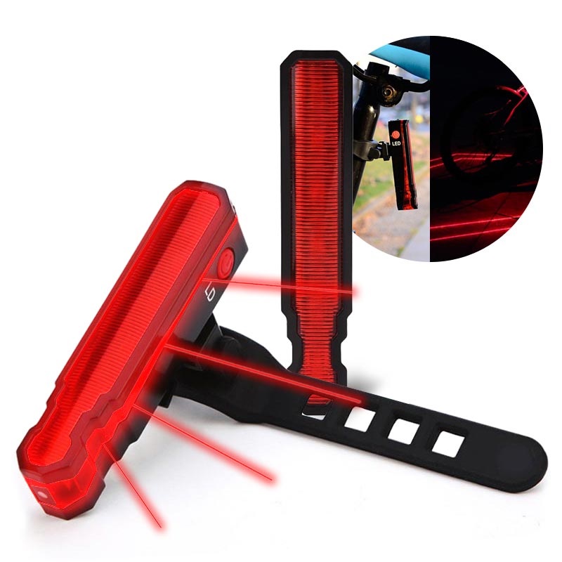 Laser Bike Tail Light & Laser Pointer IPX5 Red