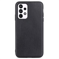 Coque Samsung Galaxy A33 5G en TPU Revêtue de Cuir - Noire
