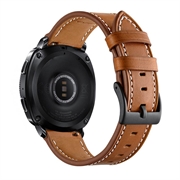 Bracelet en Cuir pour Samsung Galaxy Watch4/Watch4 Classic/Watch5/Watch6/Watch FE/Watch7 - 20mm - Marron