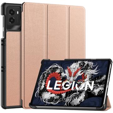 Étui à Rabat Smart Lenovo Legion Y700 (2025) - Série Tri-Fold - Rose Doré