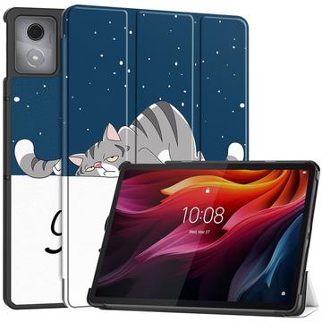 Étui à Rabat Smart Lenovo Tab K11 Plus - Série Tri-Fold - Chat