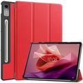 Étui à Rabat Smart Lenovo Tab P12 - Série Tri-Fold - Rouge