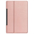 Étui à Rabat Lenovo Yoga Tab 11 avec Fonction Support - Rose Doré
