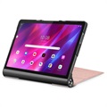 Étui à Rabat Lenovo Yoga Tab 11 avec Fonction Support - Rose Doré