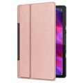 Étui à Rabat Lenovo Yoga Tab 11 avec Fonction Support - Rose Doré