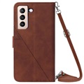 Étui Portefeuille Samsung Galaxy S22+ 5G - Série Line - Marron