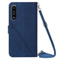 Étui Portefeuille Sony Xperia 1 III - Série Line - Bleu