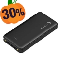 Banque d'alimentation Lippa 20000mAh avec 2 ports USB-A - Noir