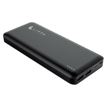 Lippa 65W Power Bank 26800mAh - 2x USB-A, USB-C - Noir