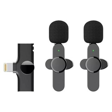 Lippa Microphone sans fil avec connecteur Lightning - 2 Pcs. - Noir