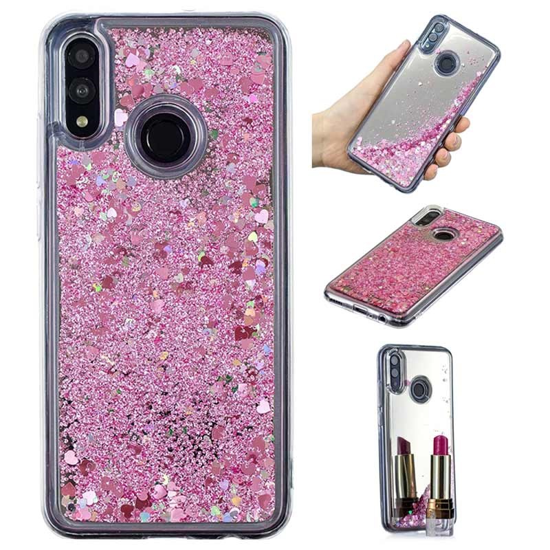 Coque Huawei P Smart (2019) en TPU Série Liquid Glitter Rose