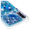 Coque Samsung Galaxy A70 en TPU Liquid Glitter - Papîllon Bleu