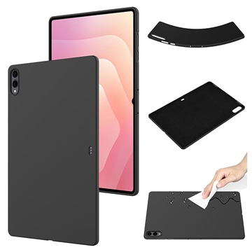 Coque Samsung Galaxy Tab S11 Ultra en silicone liquide - Noire