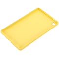 Coque Samsung Galaxy Tab A7 Lite en Silicone Liquide - Jaune