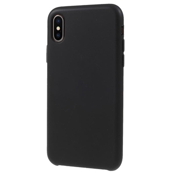 Coque iPhone XS/X en Silicone Liquide - Noire