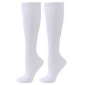 Chaussettes de compression longues pour le voyage, le sport, le ski - Tailles 40/44 - Blanc