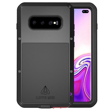 Coque Hybride Samsung Galaxy S10+ Love Mei Powerful - Noir