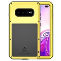 Coque Hybride Samsung Galaxy S10+ Love Mei Powerful - Jaune