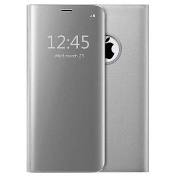 Étui à Rabat Luxury Mirror View pour iPhone 7/8/SE (2020)/SE (2022) - Rose Doré