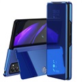 Étui à Rabat Samsung Galaxy Z Fold2 5G Luxury Mirror View - Bleu